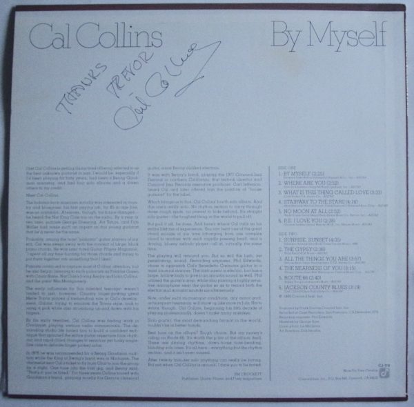 Cal Collins - By Myself *SIGNED* LP - Twelve Inches and Single Records