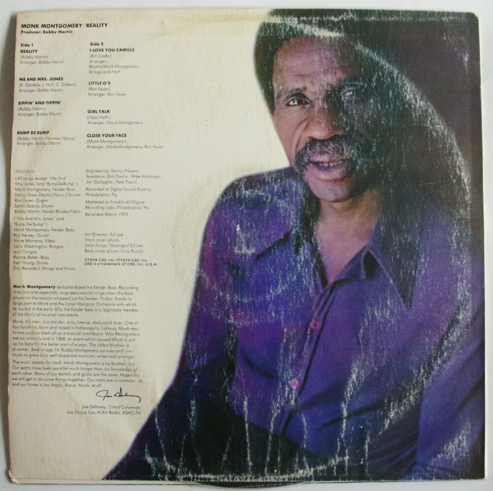 Monk Montgomery – Reality LP - Twelve Inches and Single Records