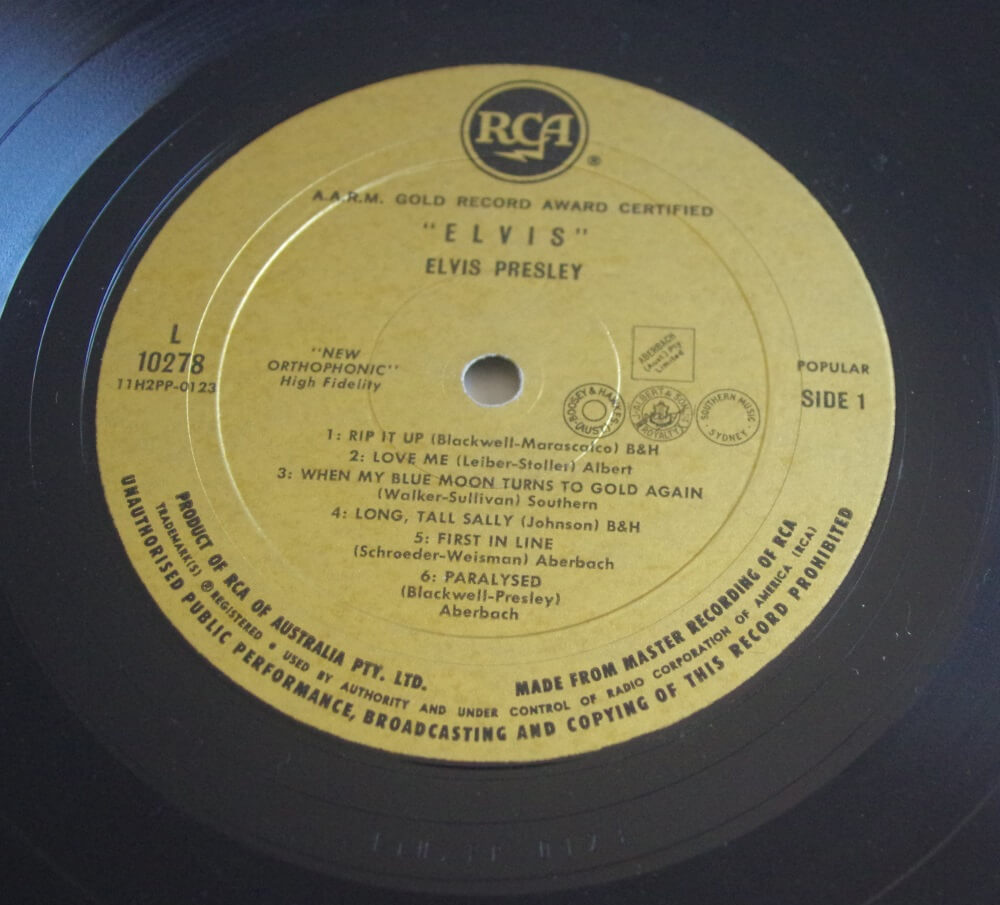 Elvis Presley – Elvis LP - Twelve Inches and Single Records